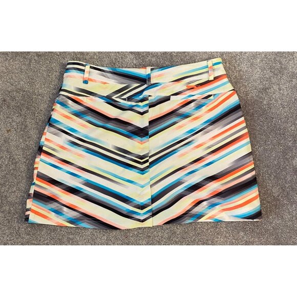Slazenger Chevron Print Stretch Skort Skirt SMulti-Color Poly Spandex Size 4 - Picture 2 of 12